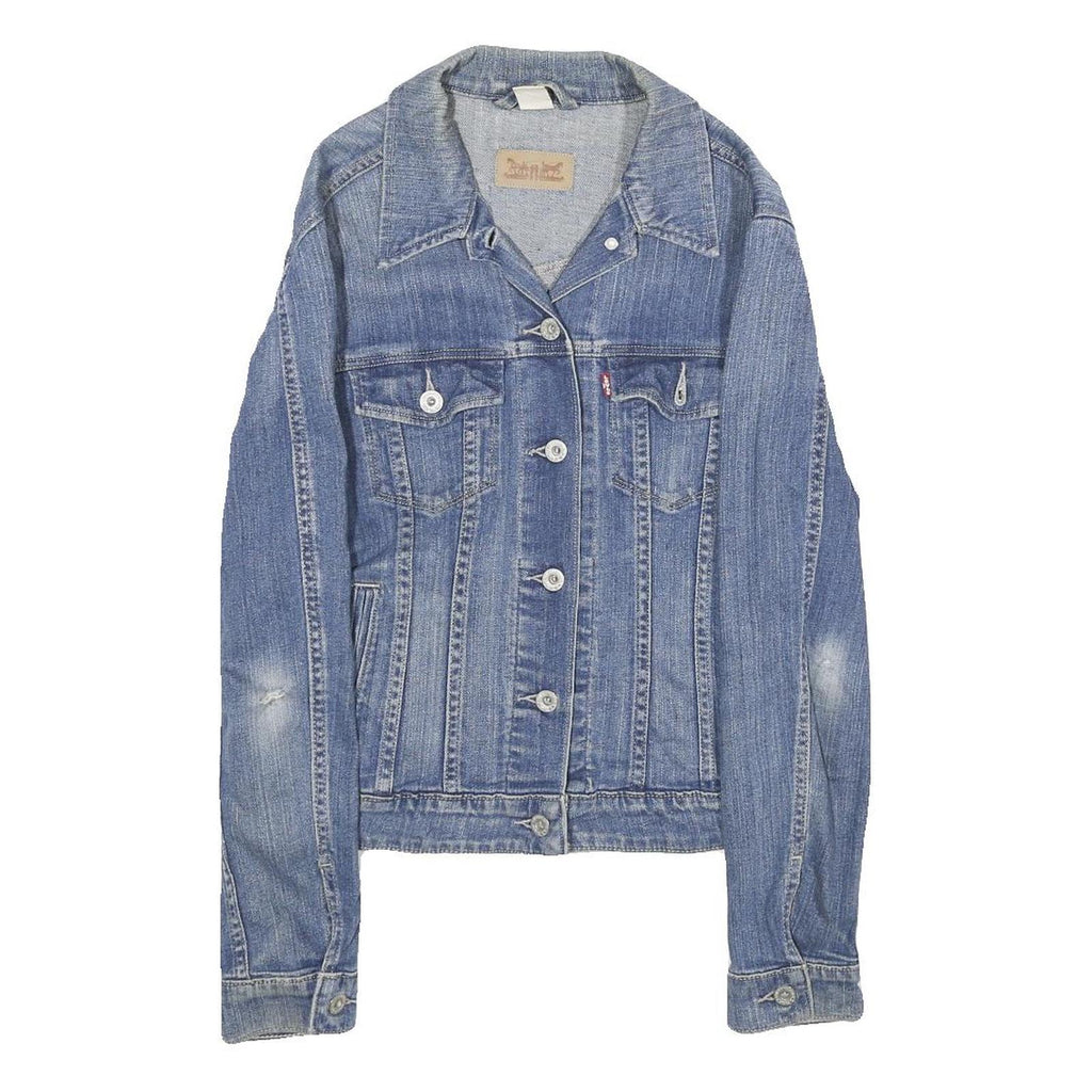 LEVI'S Womens Blue Denim Jacket S Cotton Button Closure Classic Fit