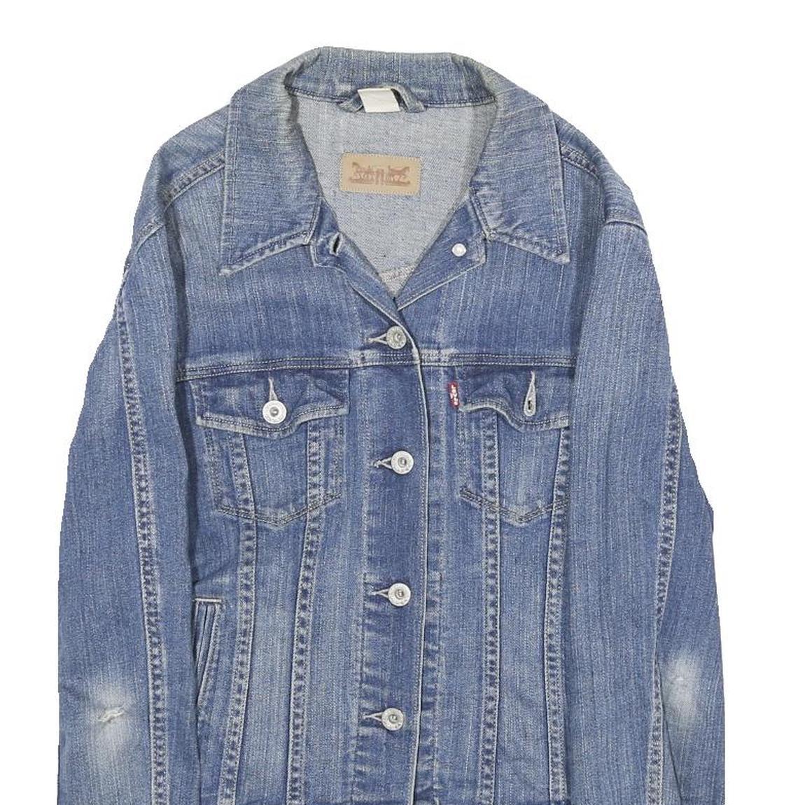 LEVI'S Womens Blue Denim Jacket S Cotton Button Closure Classic Fit