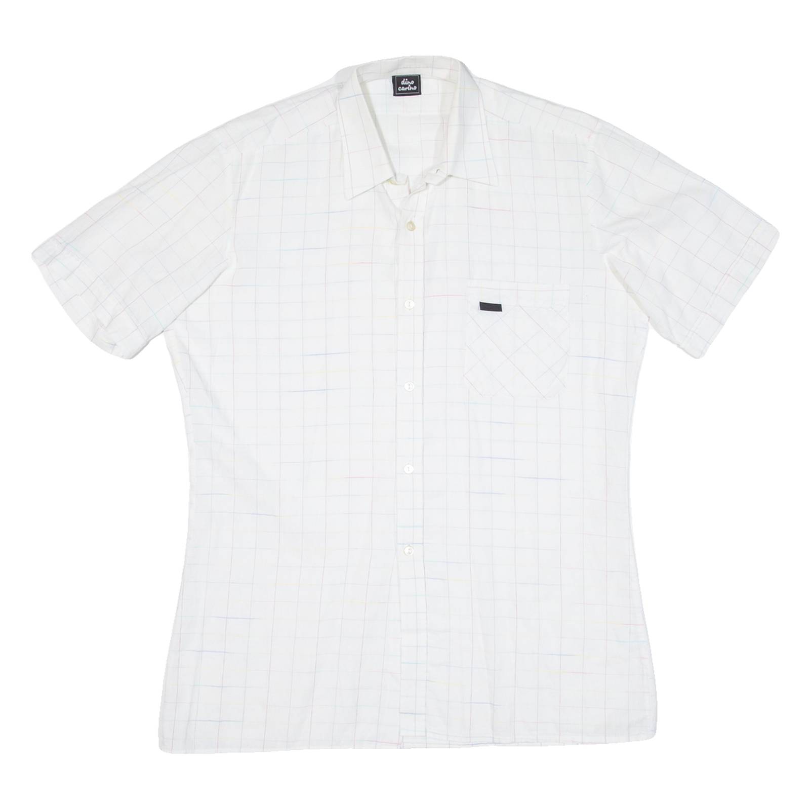 DINO CARINO Mens Shirt White Check M
