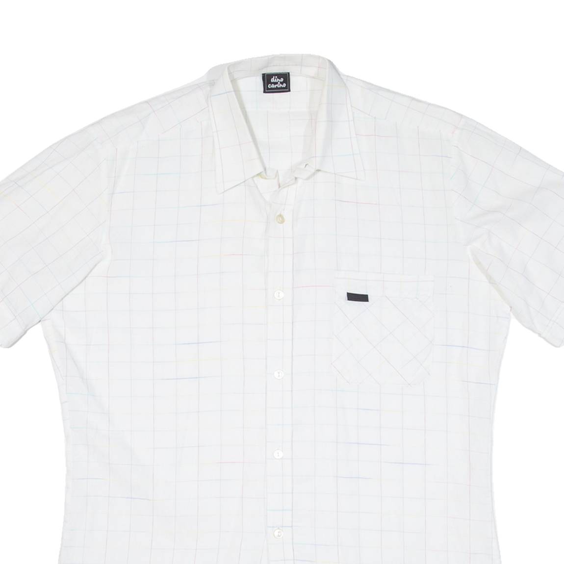 DINO CARINO Mens Shirt White Check M