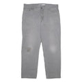 CARHARTT Mens Cotton Blend Grey Relaxed Straight Trousers W38 L32 Workwear