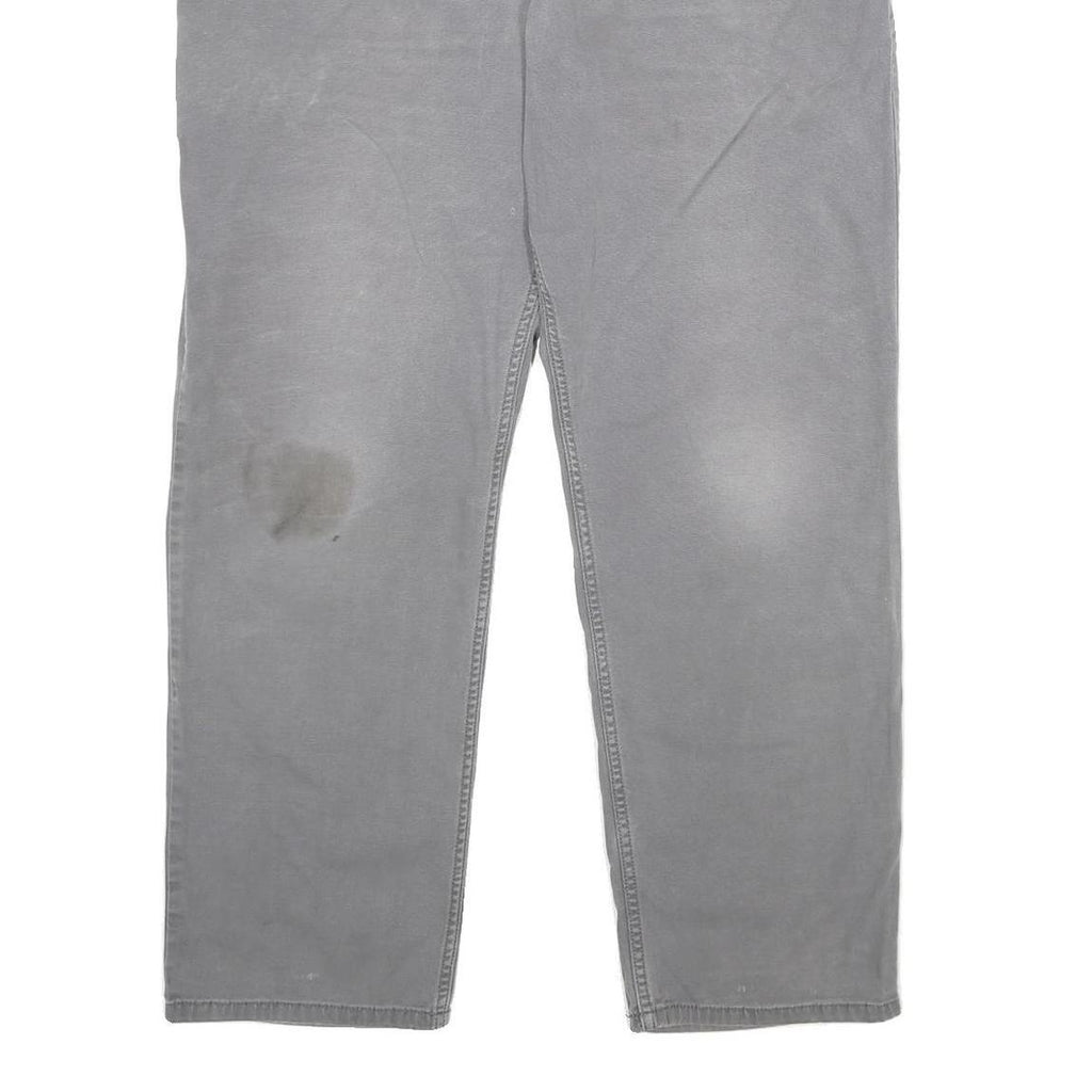CARHARTT Mens Cotton Blend Grey Relaxed Straight Trousers W38 L32 Workwear