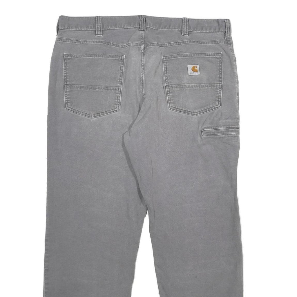 CARHARTT Mens Cotton Blend Grey Relaxed Straight Trousers W38 L32 Workwear