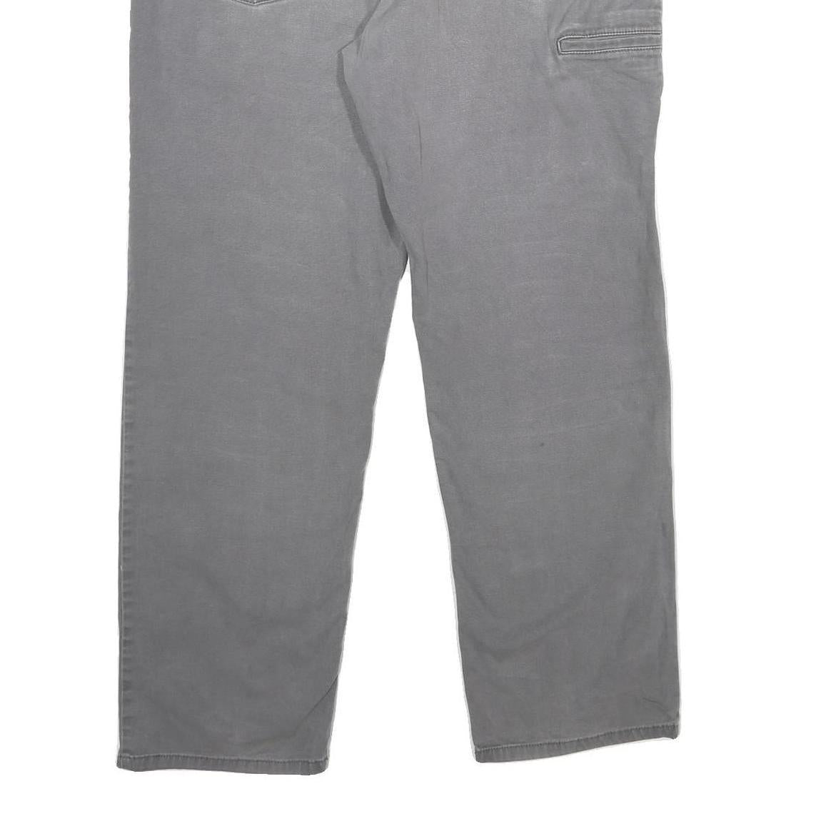 CARHARTT Mens Cotton Blend Grey Relaxed Straight Trousers W38 L32 Workwear