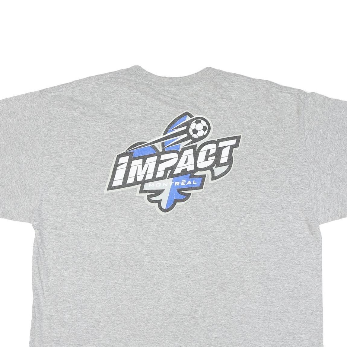 PUMA Mens Grey Impact Montreal Graphic T-Shirt XL Short Sleeve Crew Neck Cotton