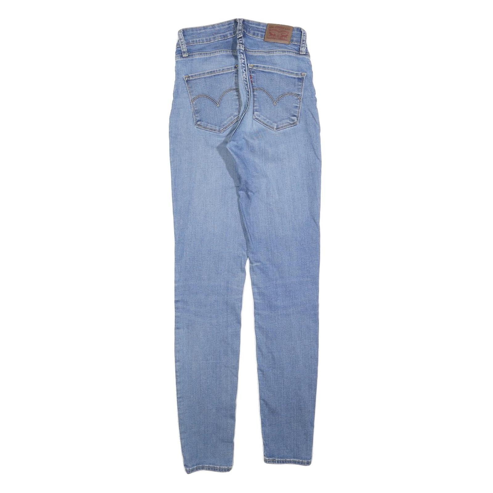 LEVI'S 721 Womens Slim Skinny Denim Light Blue Jeans W27 L32 Stretch Cotton