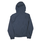 VANS Mens Blue Hooded Jacket M Polyester Blend Plain Zip Lightweight