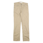 LEVI'S Boys Slim Beige Cotton Blend Slim Fit Zip Trousers W27 L27 Classic Style