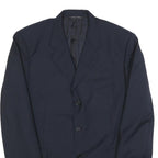 CANALI Mens Blue Wool Blend Blazer Jacket L Classic Tailored Button Closure