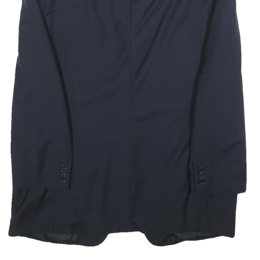 CANALI Mens Blue Wool Blend Blazer Jacket L Classic Tailored Button Closure