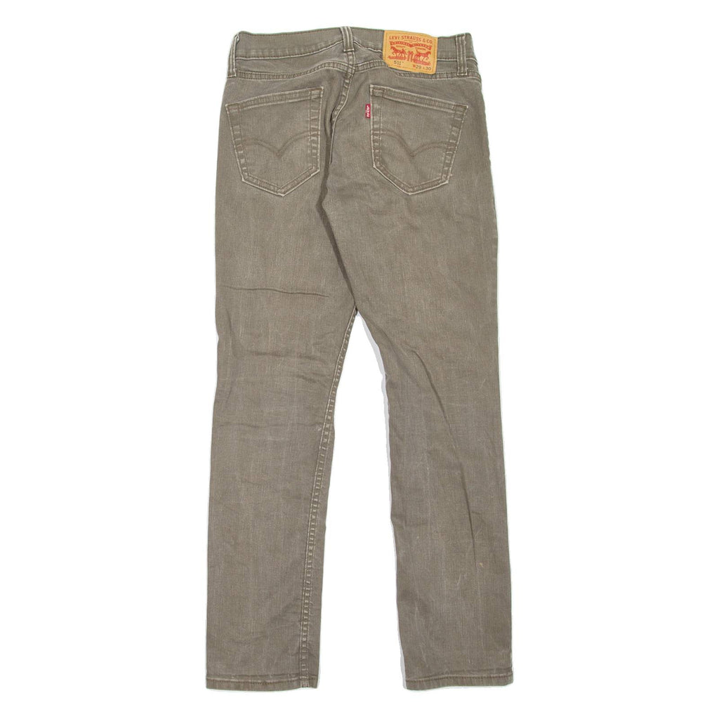 LEVI'S 511 Jeans Mens Green Slim Straight W26 L30