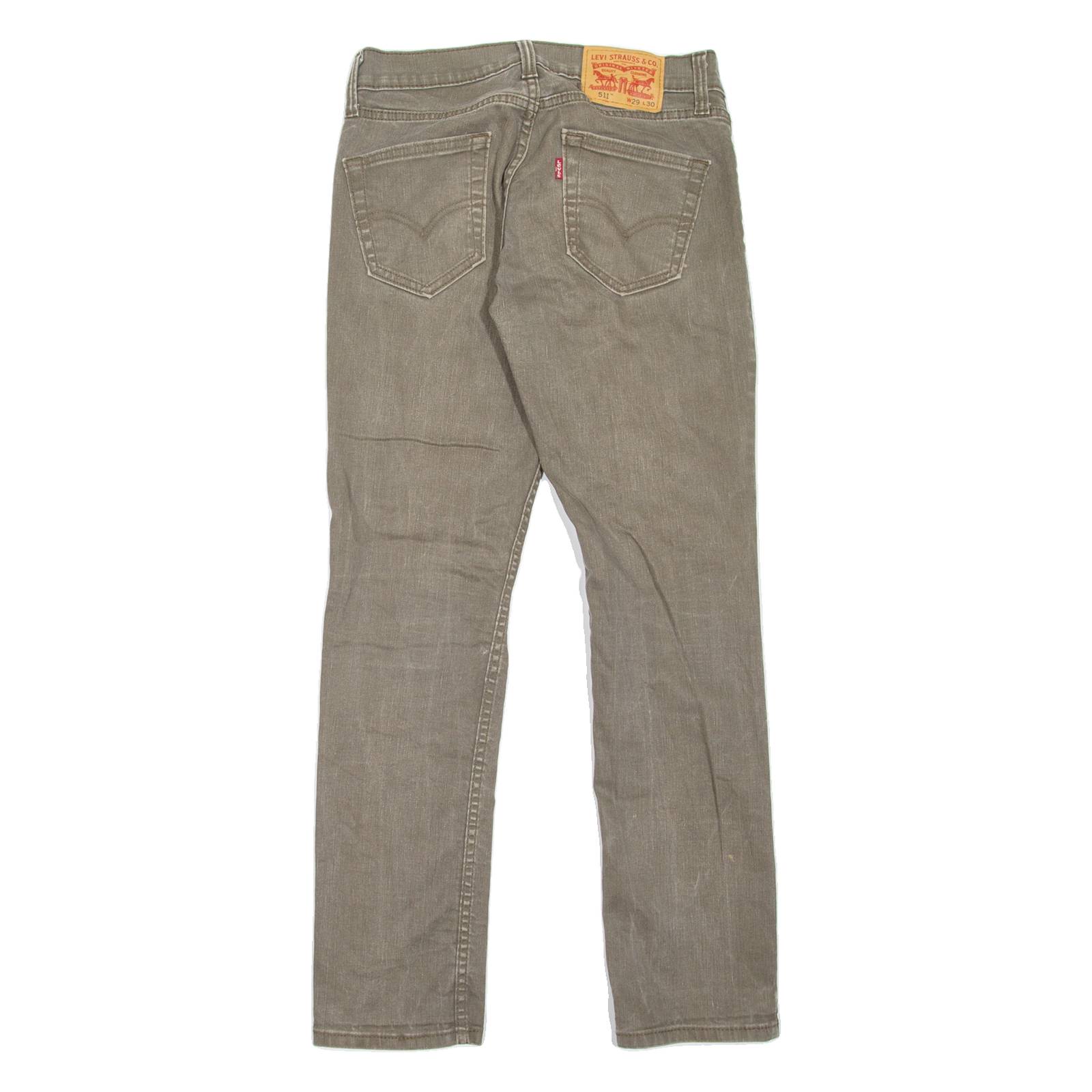 LEVI'S 511 Jeans Mens Green Slim Straight W26 L30