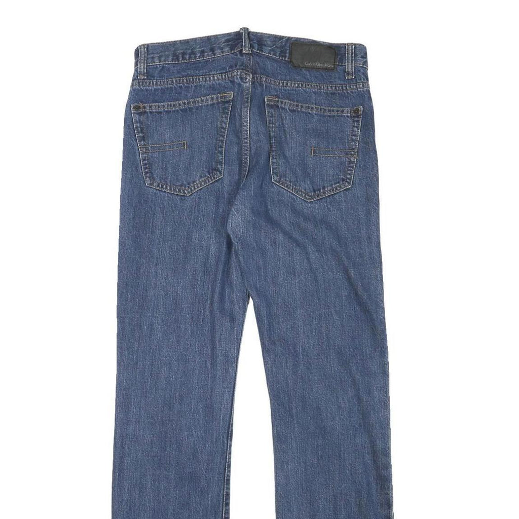CALVIN KLEIN JEANS Mens Slim Blue Denim Jeans Cotton Blend W29 L31 Classic Zip