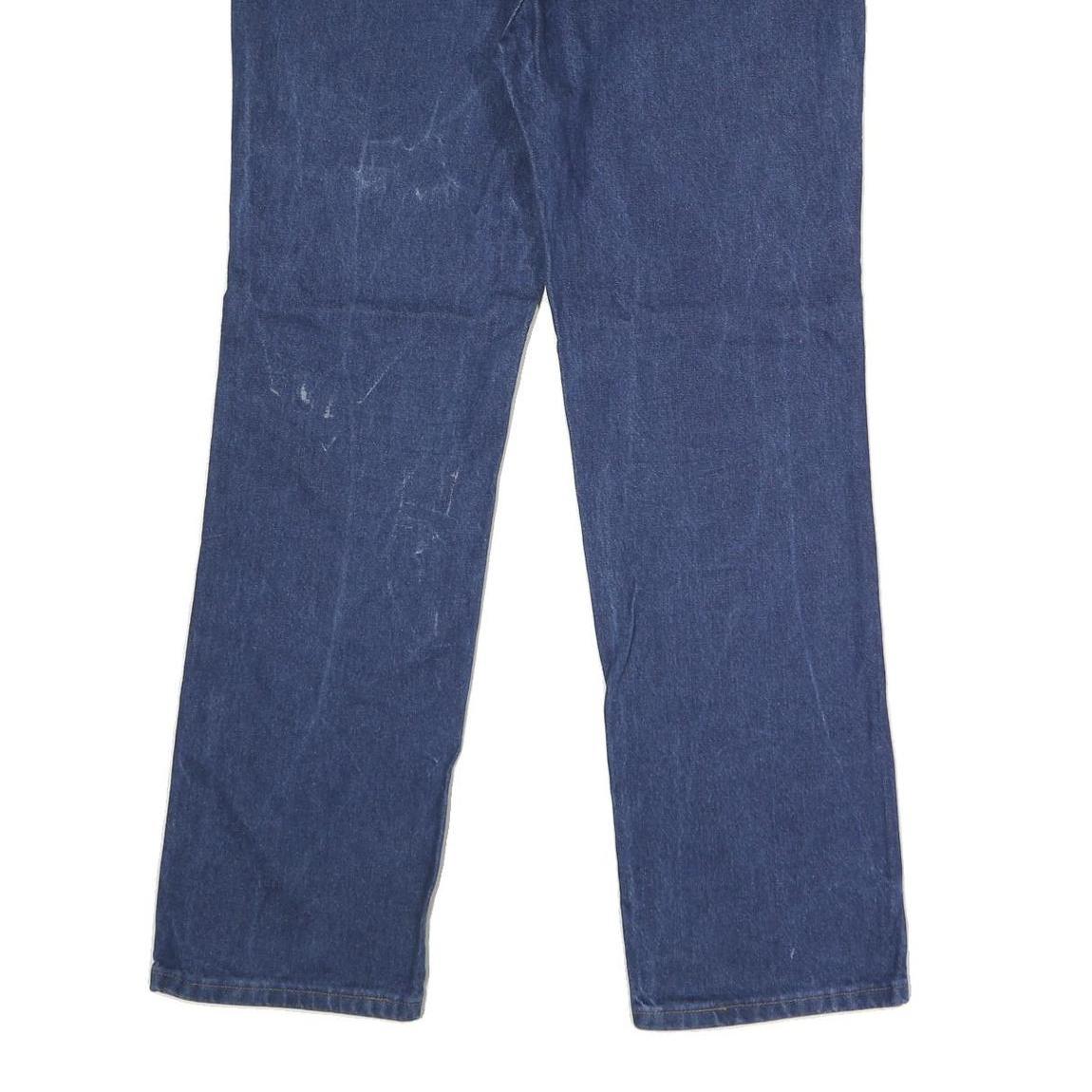 WRANGLER Mens Blue Slim Fit Straight Denim Jeans W36 L32 Classic Cotton Zip