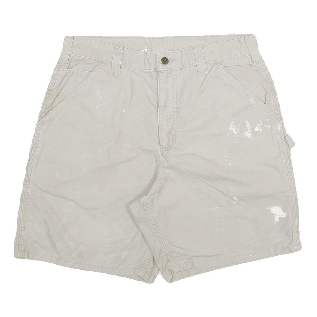 CARHARTT Mens Cotton Blend Beige Casual Shorts 2XL W32 Workwear Durable