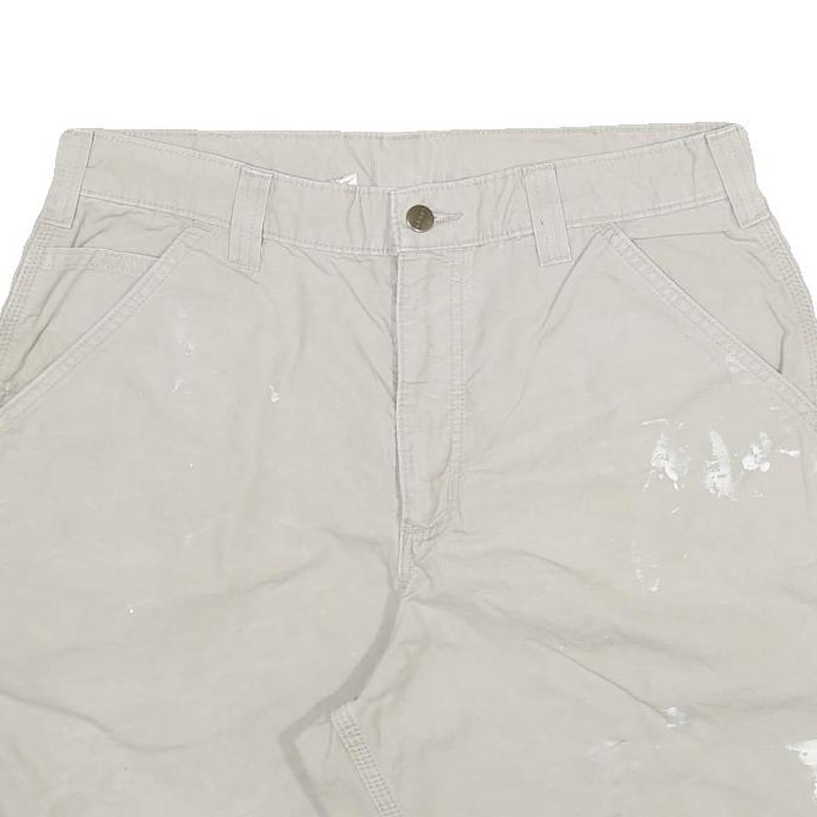 CARHARTT Mens Cotton Blend Beige Casual Shorts 2XL W32 Workwear Durable