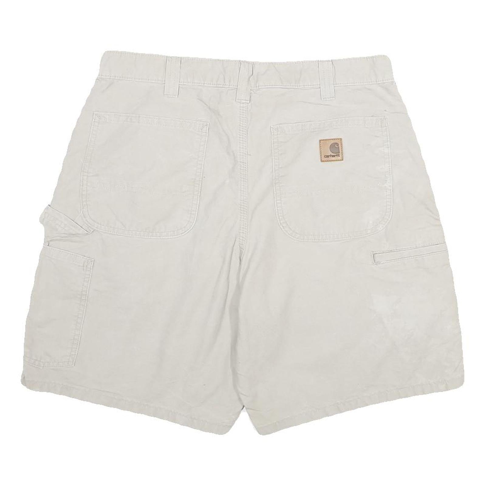 CARHARTT Mens Cotton Blend Beige Casual Shorts 2XL W32 Workwear Durable