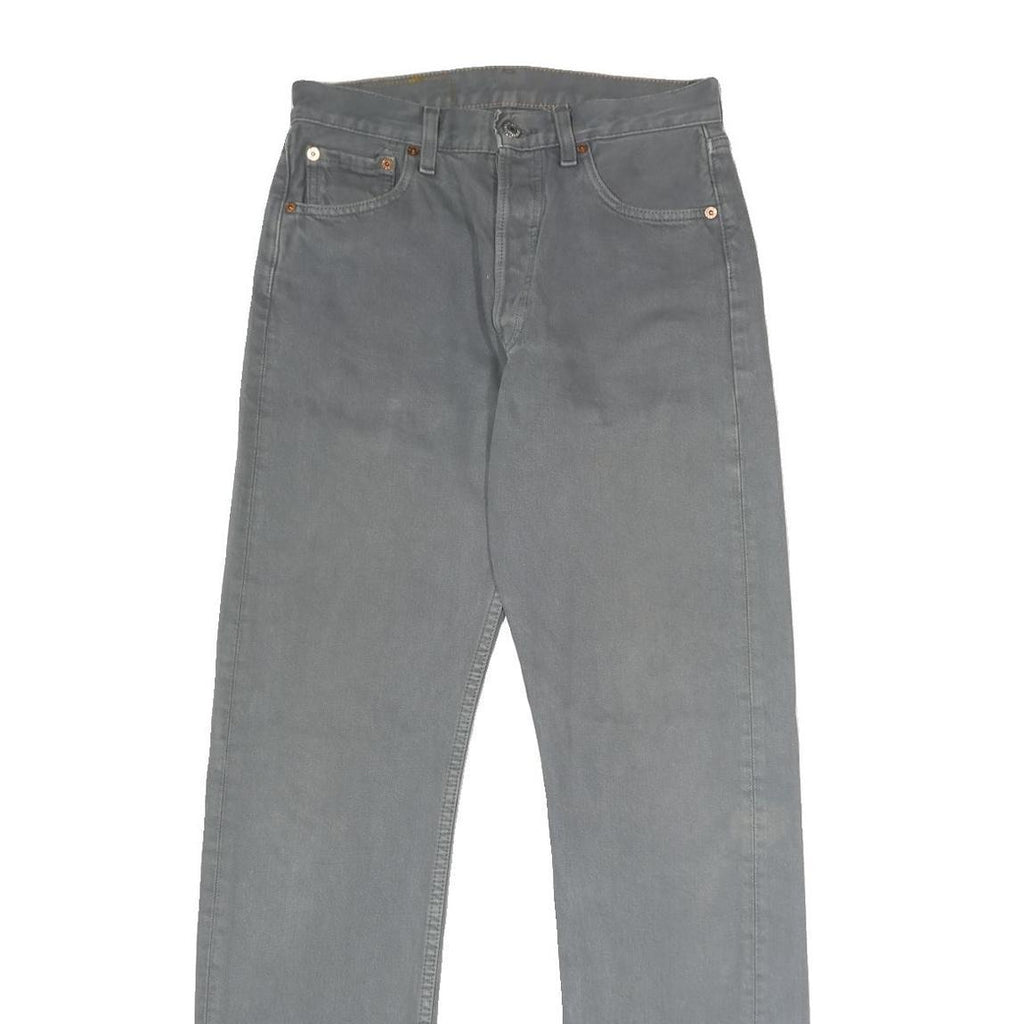 LEVI'S 501 Mens Jeans Blue Classic Straight Denim Medium W29 L32 Button Closure