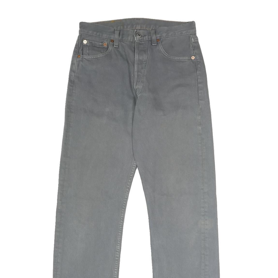 LEVI'S 501 Mens Jeans Blue Classic Straight Denim Medium W29 L32 Button Closure