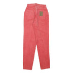 FILE Womens Cotton Blend Slim Fit Red Corduroy Trousers W22 L28