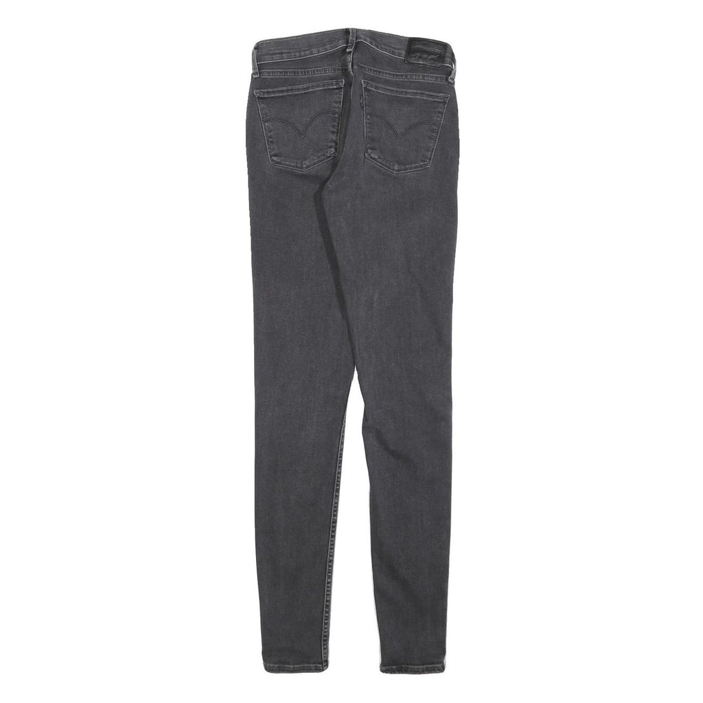 LEVI'S 710 Womens Jeans Black Slim Skinny Denim Medium W28 L32 Stretch