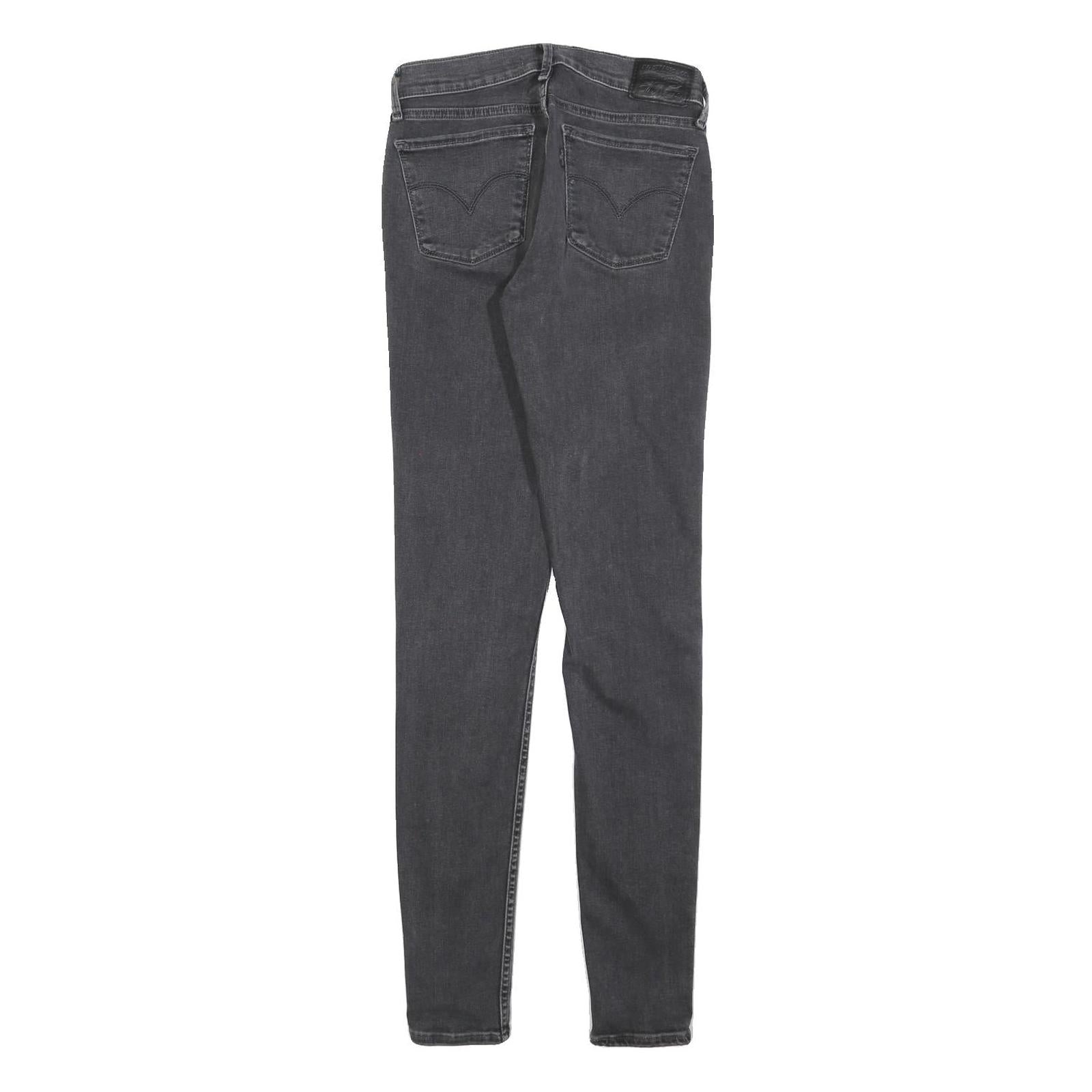 LEVI'S 710 Womens Jeans Black Slim Skinny Denim Medium W28 L32 Stretch