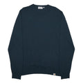 CARHARTT WIP Mens Blue Plain Crew Neck Basic Knit Jumper M Wool Blend Casual