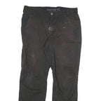 CARHARTT Mens Cotton Blend Black Regular Straight Trousers W36 L32 Workwear