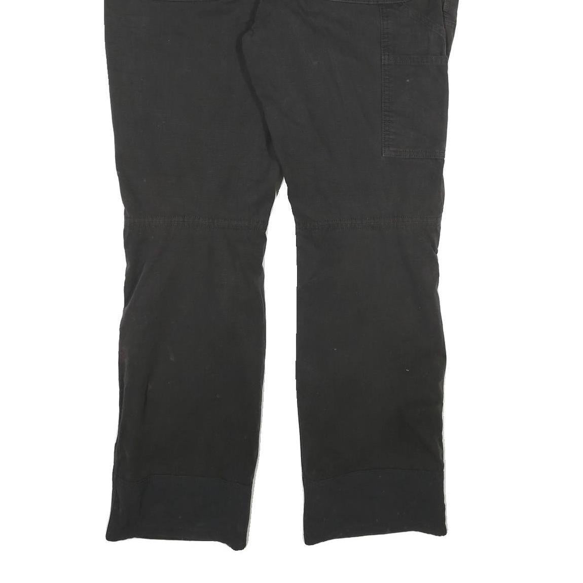 CARHARTT Mens Cotton Blend Black Regular Straight Trousers W36 L32 Workwear