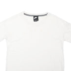 NIKE Womens White Slogan Printed T-Shirt S Short Sleeve Crew Neck Casual