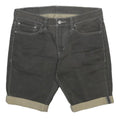 LEVI'S Mens Cotton Blend Black Casual Shorts M W32 Rolled Hem Classic Fit