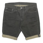 LEVI'S Mens Cotton Blend Black Casual Shorts M W32 Rolled Hem Classic Fit
