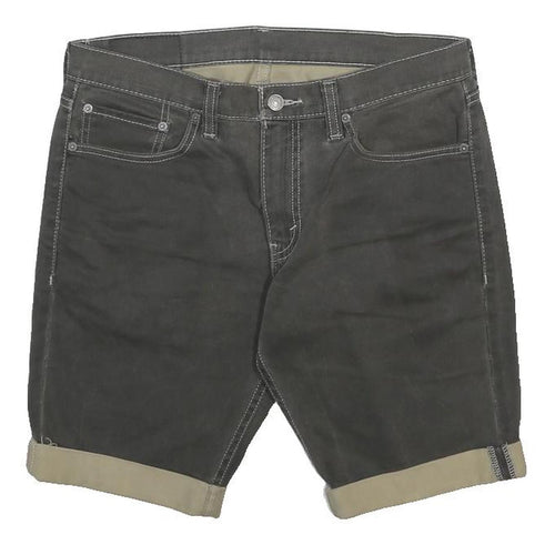 LEVI'S Mens Cotton Blend Black Casual Shorts M W32 Rolled Hem Classic Fit