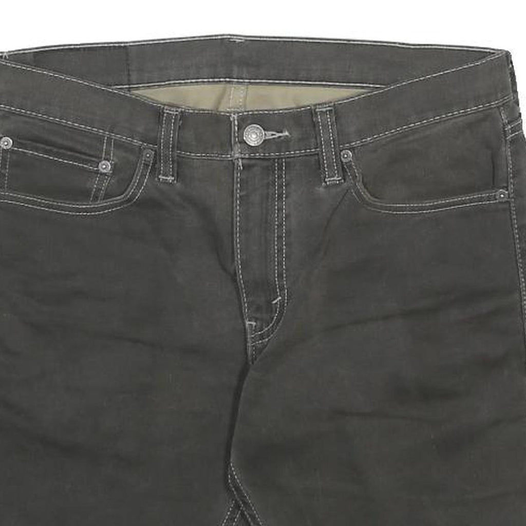 LEVI'S Mens Cotton Blend Black Casual Shorts M W32 Rolled Hem Classic Fit