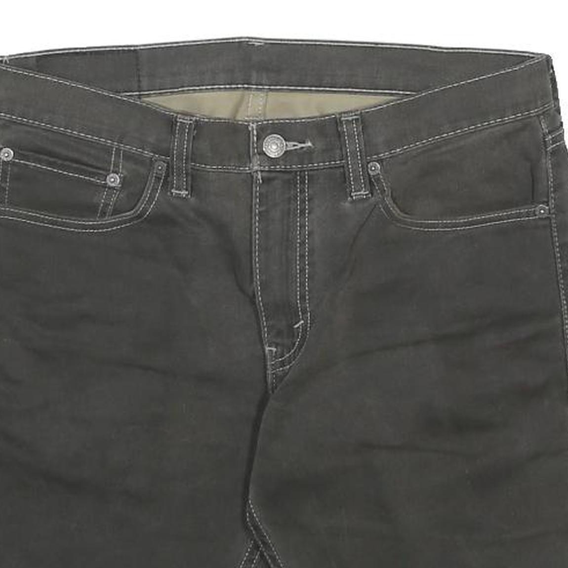 LEVI'S Mens Cotton Blend Black Casual Shorts M W32 Rolled Hem Classic Fit