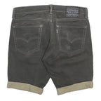 LEVI'S Mens Cotton Blend Black Casual Shorts M W32 Rolled Hem Classic Fit