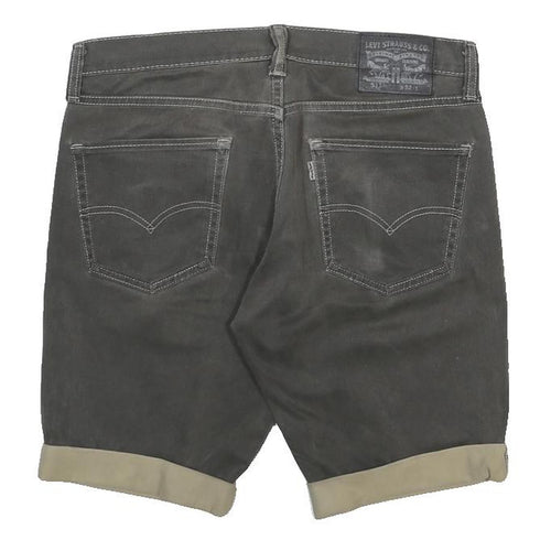 LEVI'S Mens Cotton Blend Black Casual Shorts M W32 Rolled Hem Classic Fit