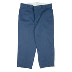 DICKIES Workwear Mens Trousers Blue Relaxed Tapered W37 L24