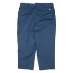 DICKIES Workwear Mens Trousers Blue Relaxed Tapered W37 L24