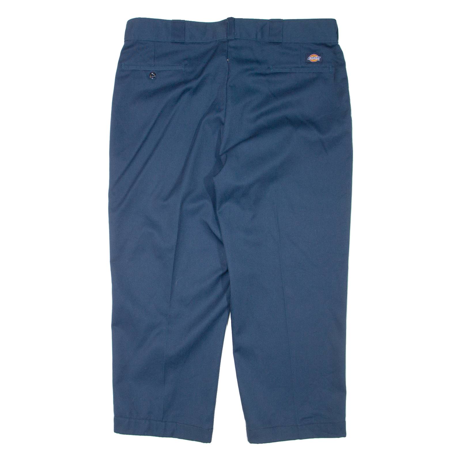 DICKIES Workwear Mens Trousers Blue Relaxed Tapered W37 L24