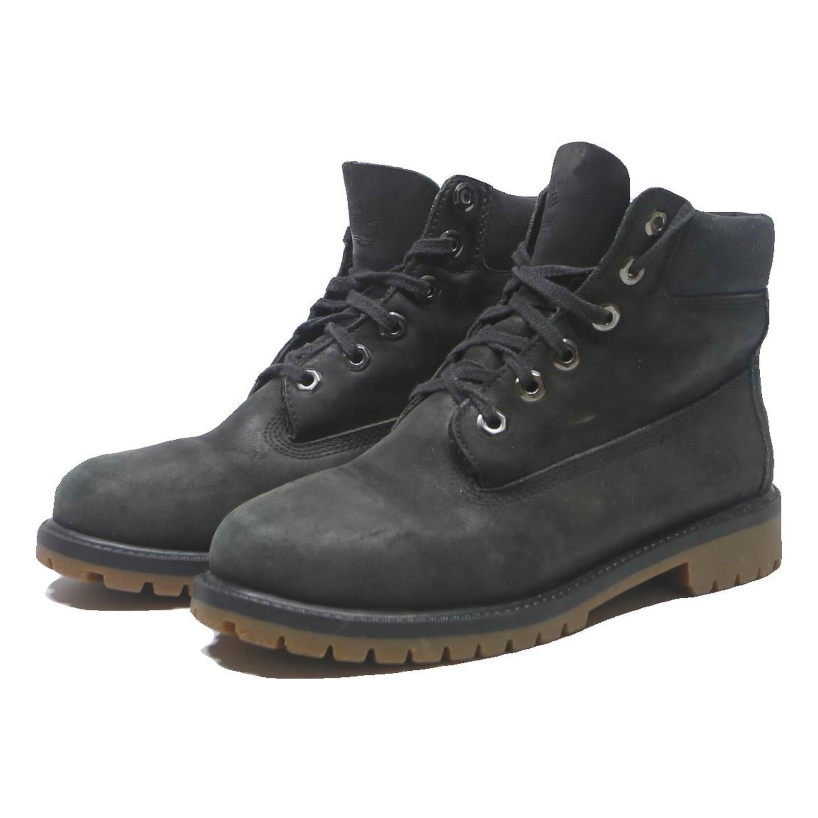 TIMBERLAND Womens Black Leather Lace-Up Ankle Boots UK 5 Casual Comfortable