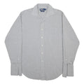POLO RALPH LAUREN Mens Grey Plain Shirt XL Cotton Blend Classic Button Shirt