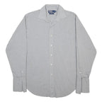 POLO RALPH LAUREN Mens Grey Plain Shirt XL Cotton Blend Classic Button Shirt