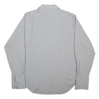 POLO RALPH LAUREN Mens Grey Plain Shirt XL Cotton Blend Classic Button Shirt