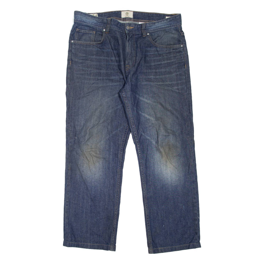 TIMBERLAND Locke Lake Mens Jeans Blue Regular Straight Stone Wash W34 L27
