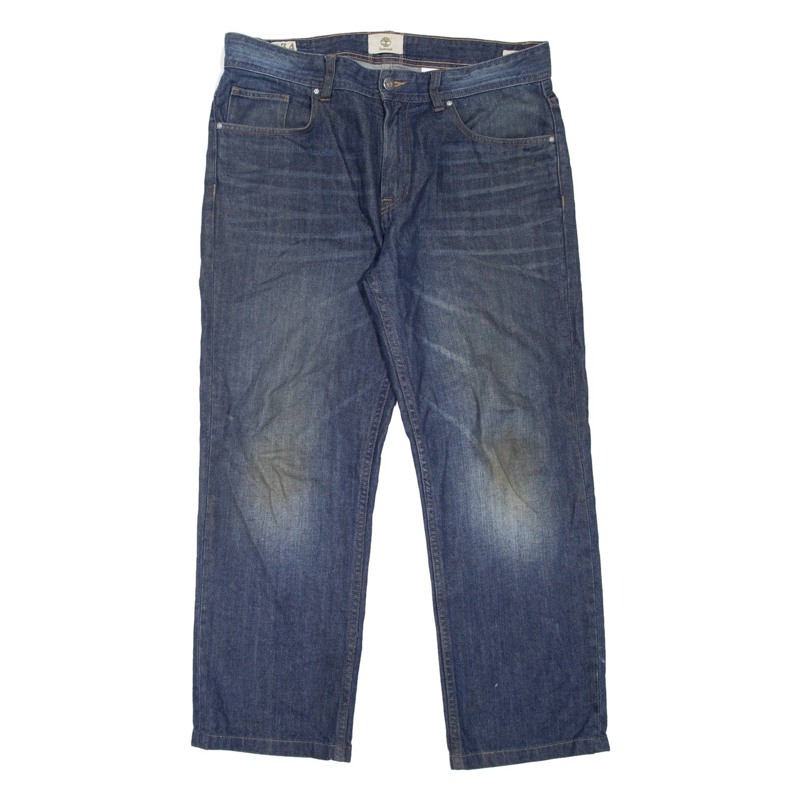 TIMBERLAND Locke Lake Mens Jeans Blue Regular Straight Stone Wash W34 L27