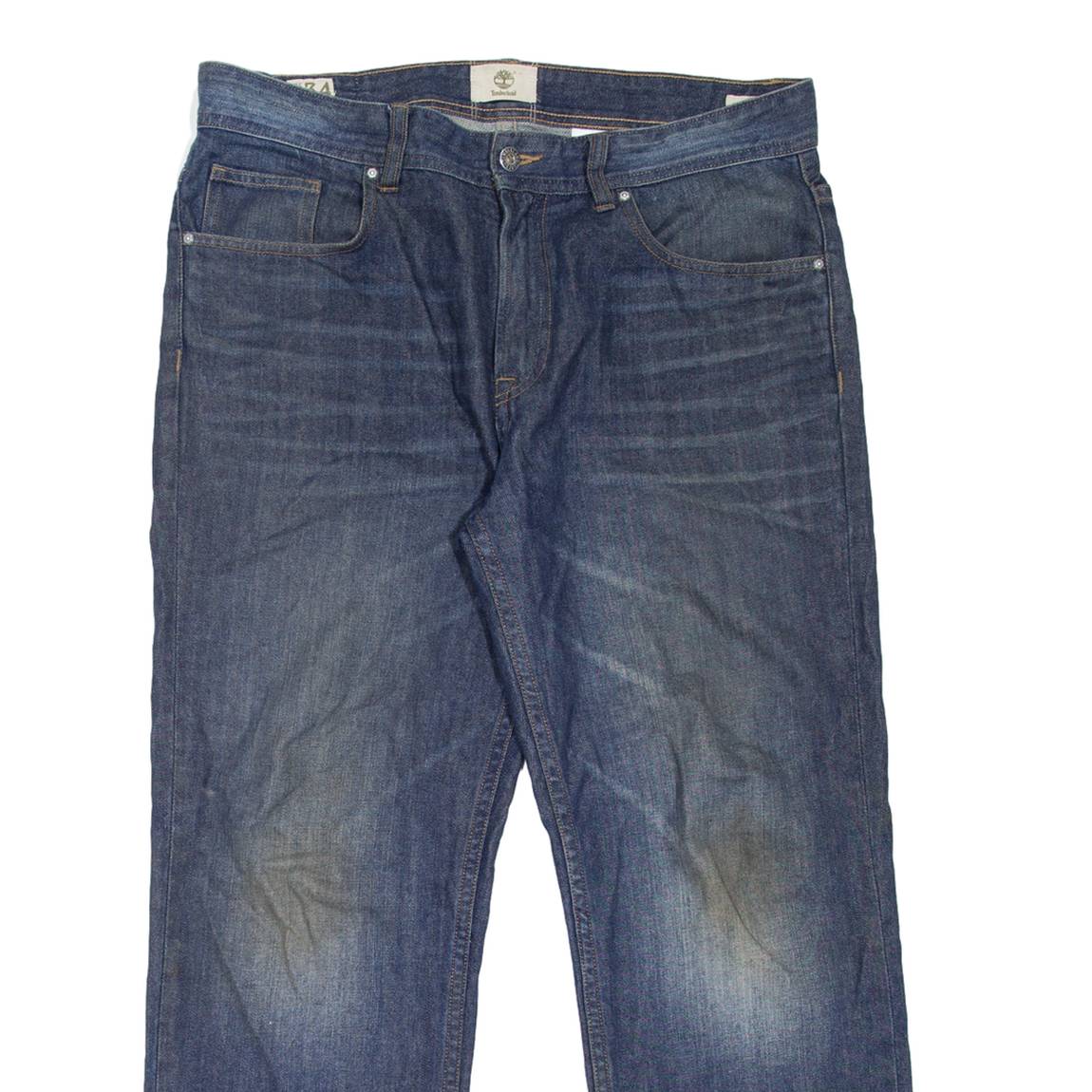 TIMBERLAND Locke Lake Mens Jeans Blue Regular Straight Stone Wash W34 L27