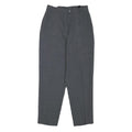 HEELINE Womens Wool Blend Grey Relaxed Straight Trousers W24 L25 Classic Formal