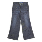 FATDOGJEANS Mens Regular Fit Wide-Leg Denim Blue Jeans W30 L29 Casual Zip Fly