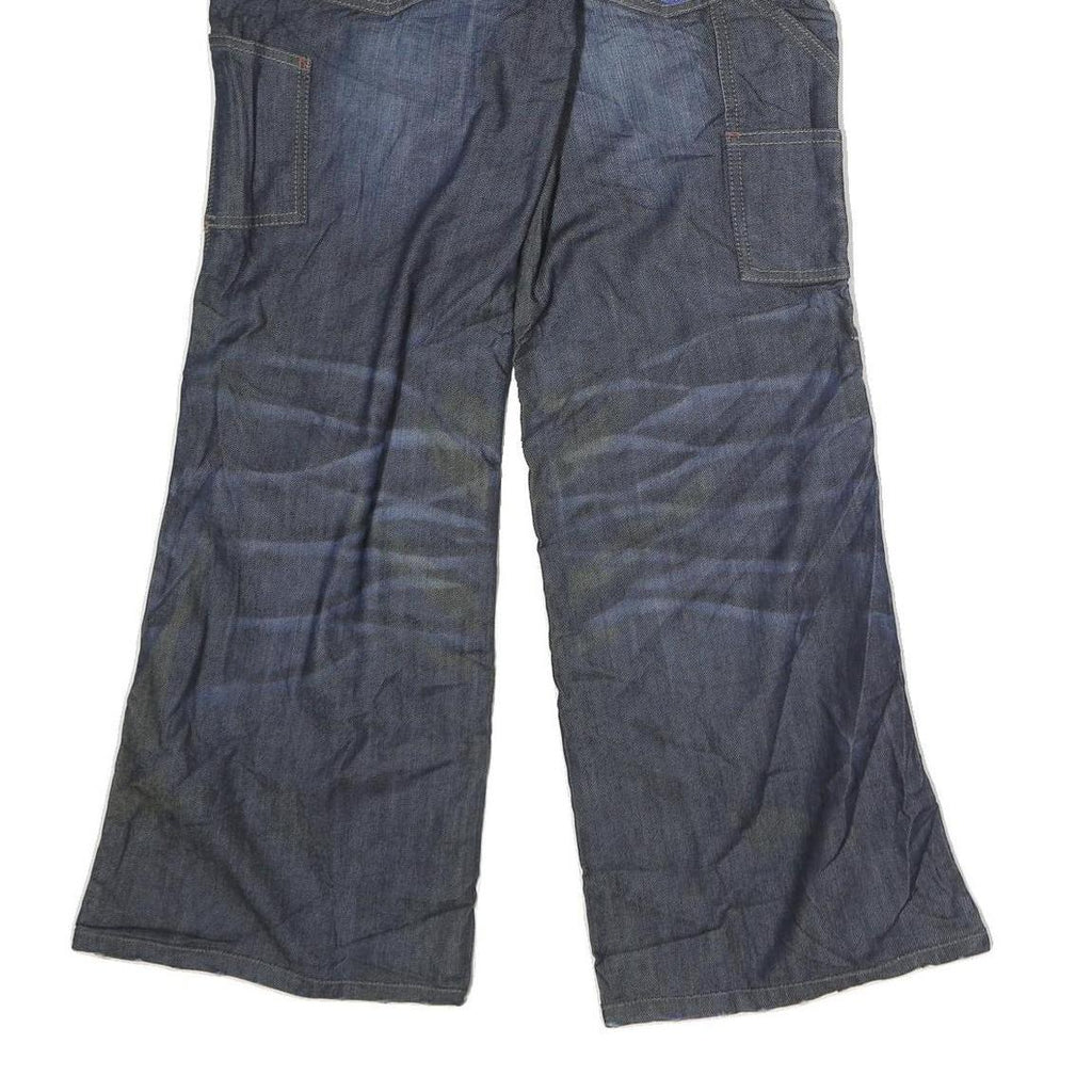 FATDOGJEANS Mens Regular Fit Wide-Leg Denim Blue Jeans W30 L29 Casual Zip Fly